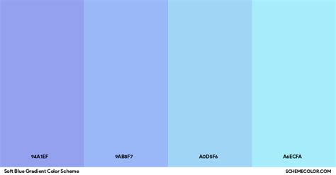 Soft Blue Gradient Color Scheme Palettes