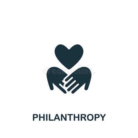 Philantropy Icon Monochrome Simple Sign From Charity And Non Profit