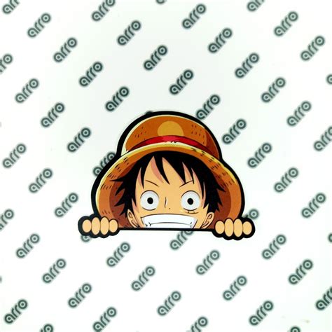 Luffy One Piece Anime Peeker Sticker For Aquaflask Laptop Phone