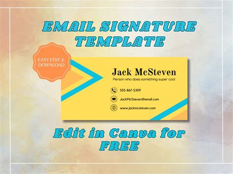 Minimal Email Signature Template Canva Editable Template Digital Marketing Email Marketing