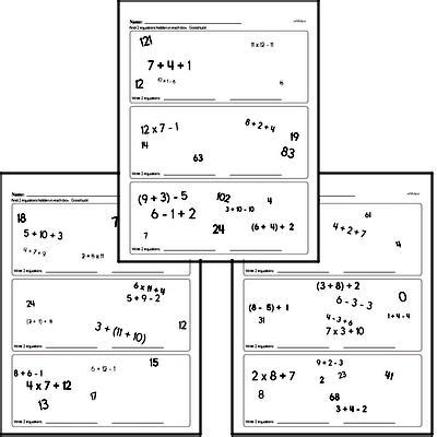 Order Of Operations Worksheets Free Printable Math PDFs