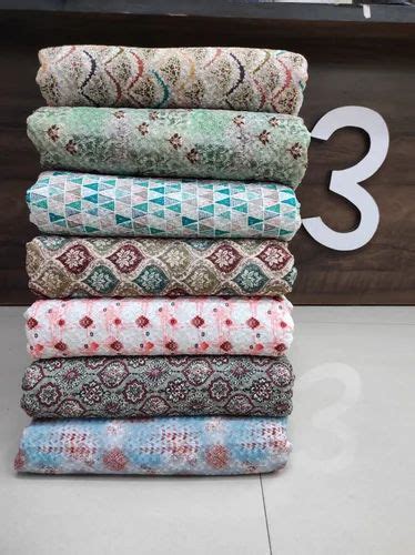 Rayon Less Than Three Cotton Chikan Digital Printed Fabric At Rs 220