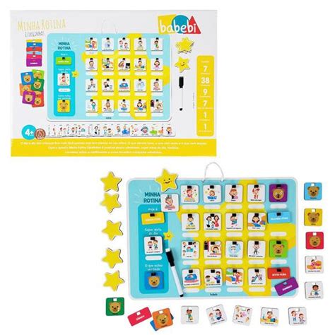 Quadro Educativo Infantil Minha Rotina Estrelinhas Babebi Livros De