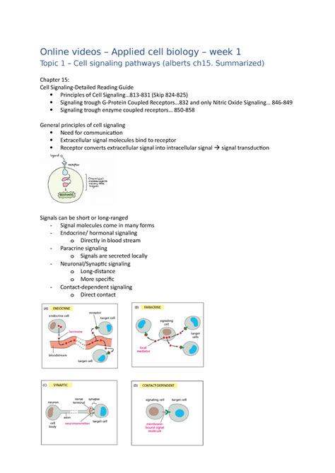 Week 1 College Aantekeningen Week 1 Online Videos Applied Cell