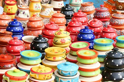 Colorful clay pots — Stock Photo © snehitdesign #8533506