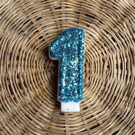 Baby Blue Glitter Birthday Number Candle Comes In Any Number