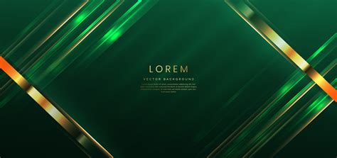 Abstract Background Luxury Green Elegant Geometric Diagonal With Gold