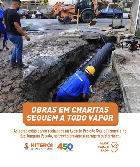 Niterói obras de macrodrenagem em Charitas Mobilidade Rio