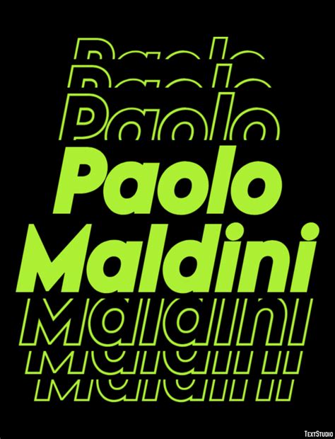 Paolo Maldini Effet De Texte Et Design De Logos C L Brit Textstudio