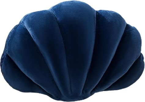 Bodhi2000 Shell Pillow Seashell Decorative Pillow Soft Velvet Sea Shell