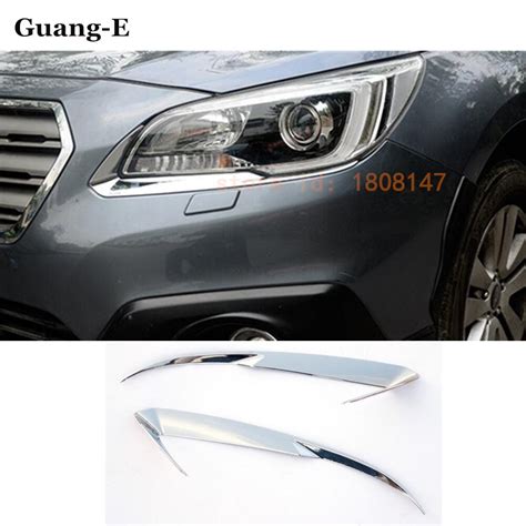 Car Front Head Light Lamp Eyebrow Detector Frame Stick Trims ABS Chrome