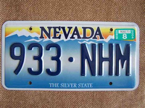 2004 Nevada license plate 115 Grams