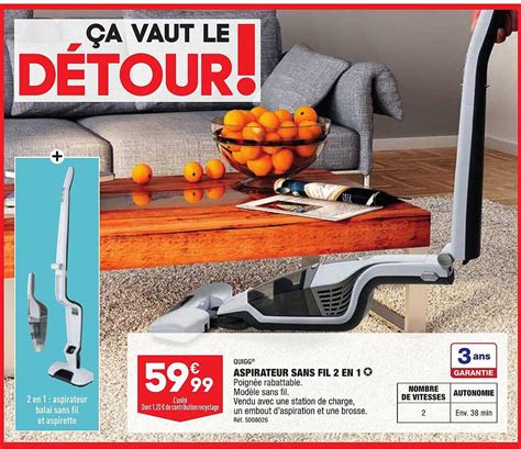 Promo Aspirateur Sans Fil 2 En 1 Quigg Chez Aldi ICatalogue Fr