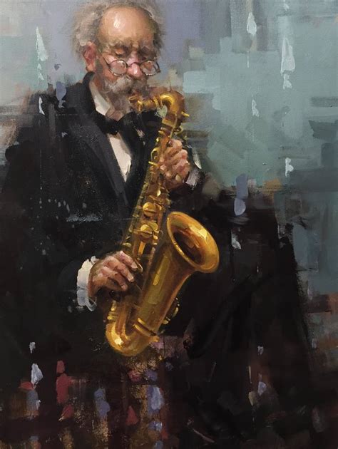 Saxopone Player Painting By Mostafa Keyhani Saatchi Art