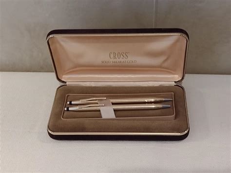 K Gold Cross Pen And Pencil Set Estatesales Org