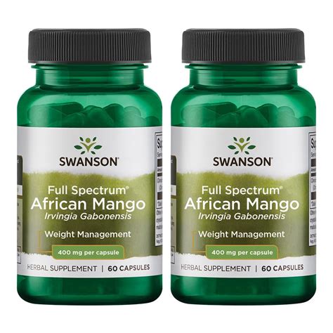 Swanson Full Spectrum African Mango Irvingia Gabonensis 400 Mg 60 Caps