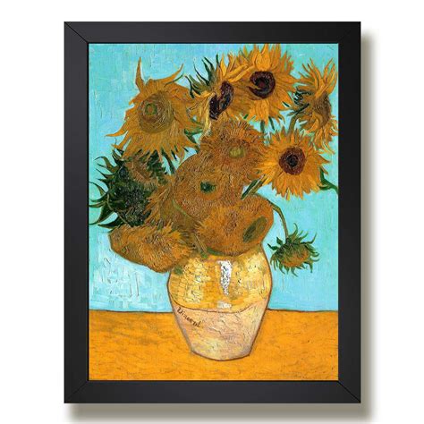 Quadro Van Gogh Vaso Girassois Decor Sala Poster Moldura R