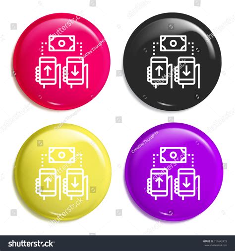 Mobile Transfer Multi Color Glossy Badge Icon Royalty Free Stock