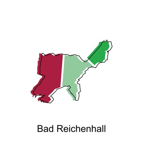 Map of Bad Reichenhall. Vector design template on white background 26400554 Vector Art at Vecteezy