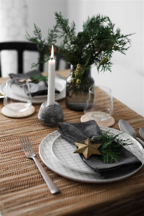 Christmas Tablescape By Stocksy Contributor Dobr Nska Ren Ta Stocksy