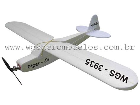 Aeromodelo Piper J 3 Cub 100 Cm Asa Alta Kit Para Montar WGS