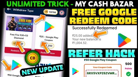 Cash Bazaar App Unlimited Trick Free Redeem Code How To Get Free