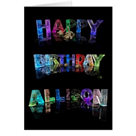 Happy Birthday Allison Card | Zazzle