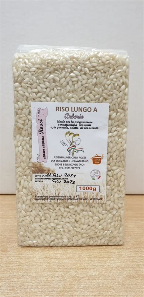 Riso Arborio 1Kg Sottovuoto Azienda Agricola Rossi