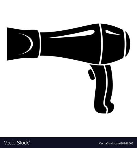 Hair Dryer Icon Simple Style Royalty Free Vector Image