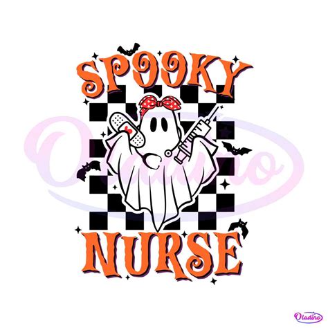 Funny Halloween Spooky Nurse SVG Cute Ghost Nurse SVG