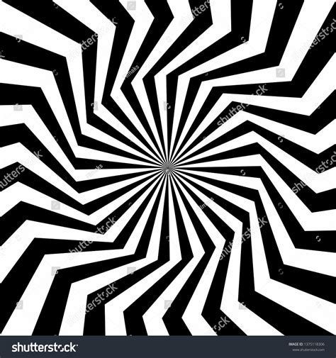 Spiral Swirl Radial Hypnotic Psychedelic Illusion Vector De Stock