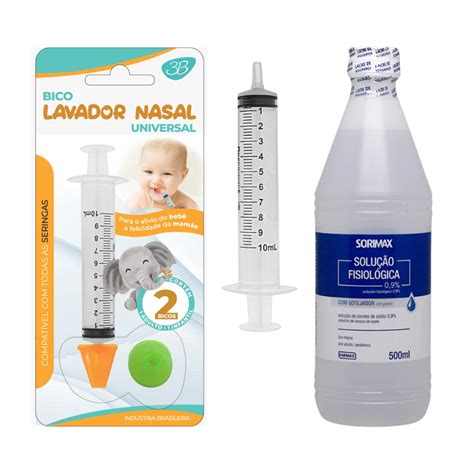 Seringa Para Lavagem Nasal Limpador Lota Bico Soro Sinusite