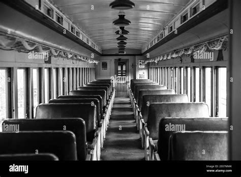 Vintage interior passenger car railroad hi-res stock photography and ...