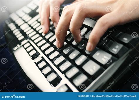 Fingers On Keyboard Royalty Free Stock Photography Image 3045497