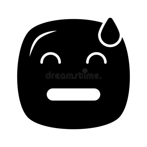 Embarrassed Guilty Worried Emoji Vector Design Isolated On White