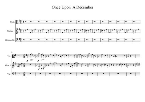 Once Upon A December Sheet Music For Viola Solo