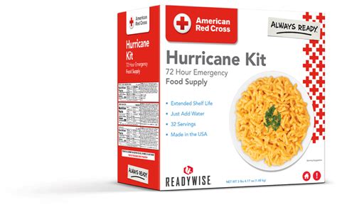 American Red Cross Ready Wise 72 Hour Hurricane Kit For Emergency Food