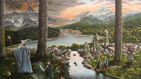 Acrylic Painting Of The Lord Of The Rings Youtube