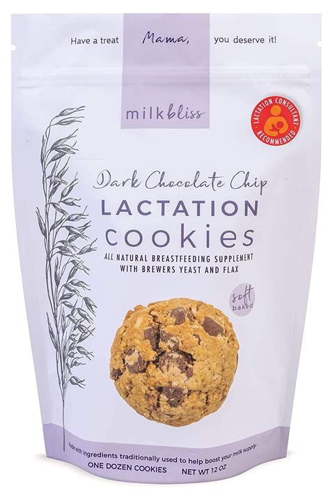 Dark Chocolate Chip Oatmeal Lactation Cookies With Brewers Yeast For Breastfeeding And