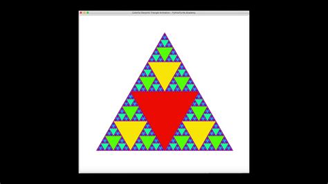 Colorful Sierpinski Triangle Animation Python Turtle Project Youtube