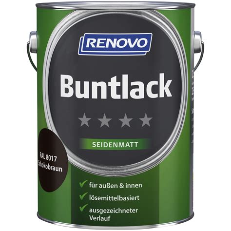 Renovo Buntlack Seidenmatt Schokobraun Ral Hagebau De