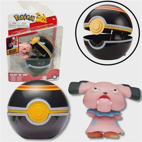 Boneco Pok Mon E Pokebola Figura Snubbull Clip Go Wct Sunny Submarino