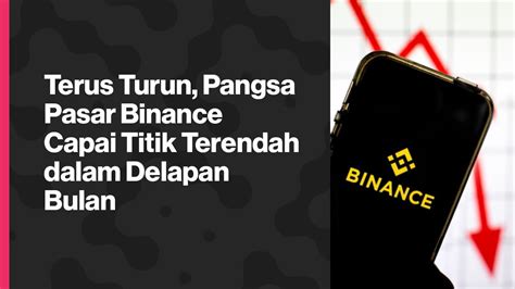 Pangsa Pasar Binance Capai Titik Terendah Dalam Delapan Bulan