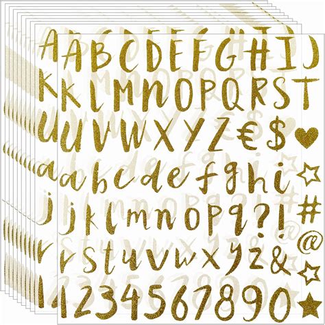 Amazon Waynoda Glitter Letter Stickers 810 Pieces 10 Sheets