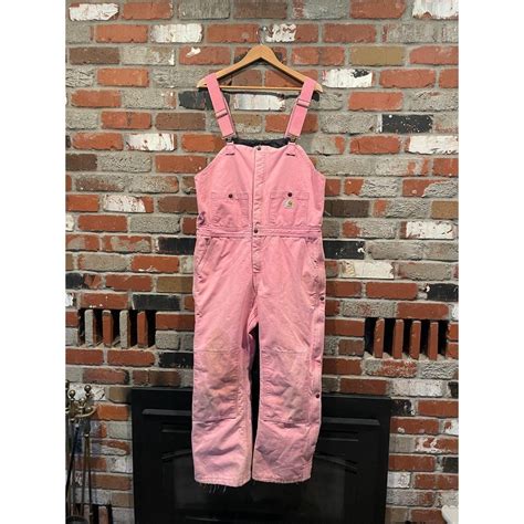 Carhartt Insulated Pink Overalls Dungarees 34x27 Depop In 2025