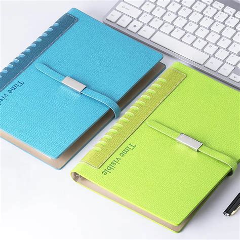 Ruize Fashion Magnetic Buckle Spiral Notebook A Leather Office Note