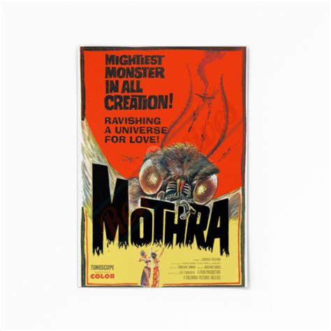 1961 Mothra Godzilla Movie Monster Canvas Movie Poster 24x36 Inches