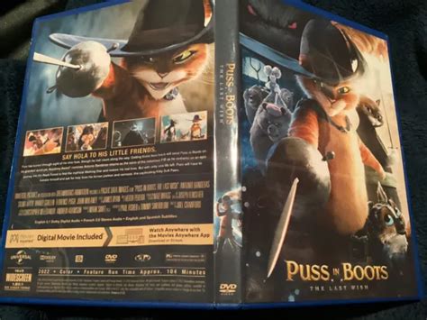 Puss In Boots The Last Wish Dvd Disc As Shown Eur