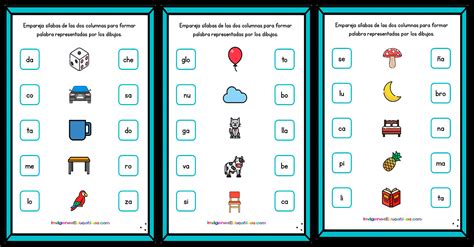 LECTOESCRITURA FORMAR PALABRAS BISÍLABAS Imagenes Educativas