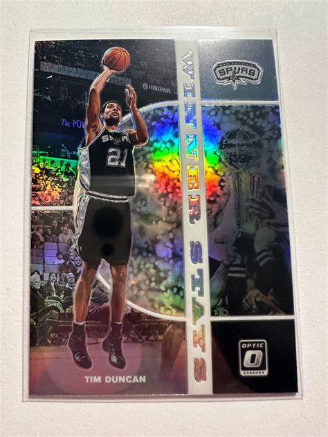 K Donruss Optic Winner Stays Holo Tim Duncan Ebay